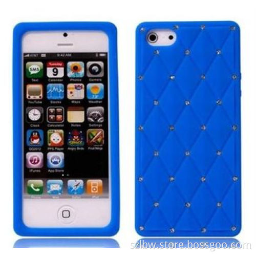 Bling Crystal Diamond Soft Gel Silicone Skin Cases for iPhone 4/4S with New Fashionable Design